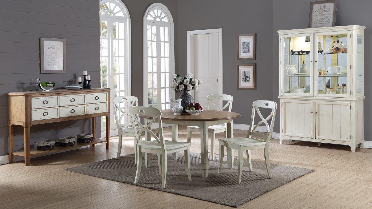 Millbrook Dining white chairs